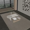 Quiet tea table tea table combination 3d model