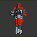 Modern Battery Laser Tower Turntable Sci-fi Tower Defense 3d model