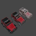 Three Military Weaponized Off Road Vehicles For Army Tactical Operations And Transport