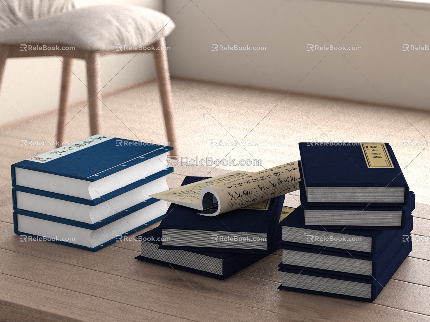 New Chinese Books 3d model