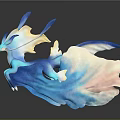 Game and Movie Mythical Creature Character with Blue and White Flowing Mane and Tail