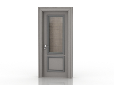 Jianou solid wood door interior door 3d model