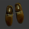 Brown Leather Lace up Shoes With Classic Design For Daily Use