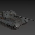 Military Tank With Long Cannon Tracks Cross Insignia And Number 301