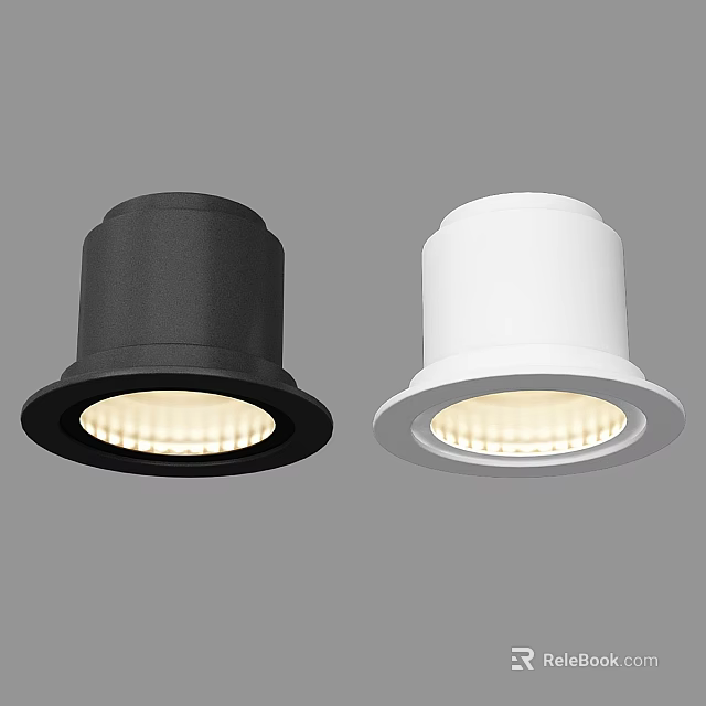 Black And White Modern Downlights For Home Ceiling Indoor Lighting Fixtures 3d model 
