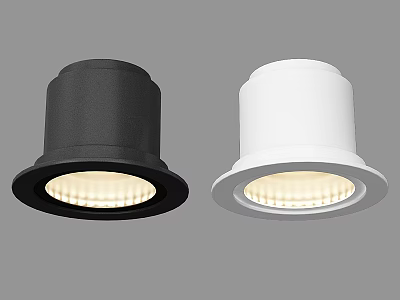 Black And White Modern Downlights For Home Ceiling Indoor Lighting Fixtures 3d model