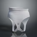 White High Waist Performance Underwear With Stretchy Fabric And Brand Logo