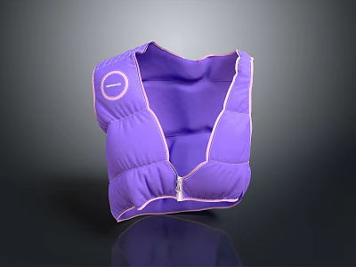 Purple Daily Life Neck Shoulder Heating Pad With Zipper Design And Soft Material 3d model