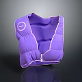 Purple Daily Life Neck Shoulder Heating Pad With Zipper Design And Soft Material