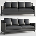 Leather double sofa Modern double sofa 3d model