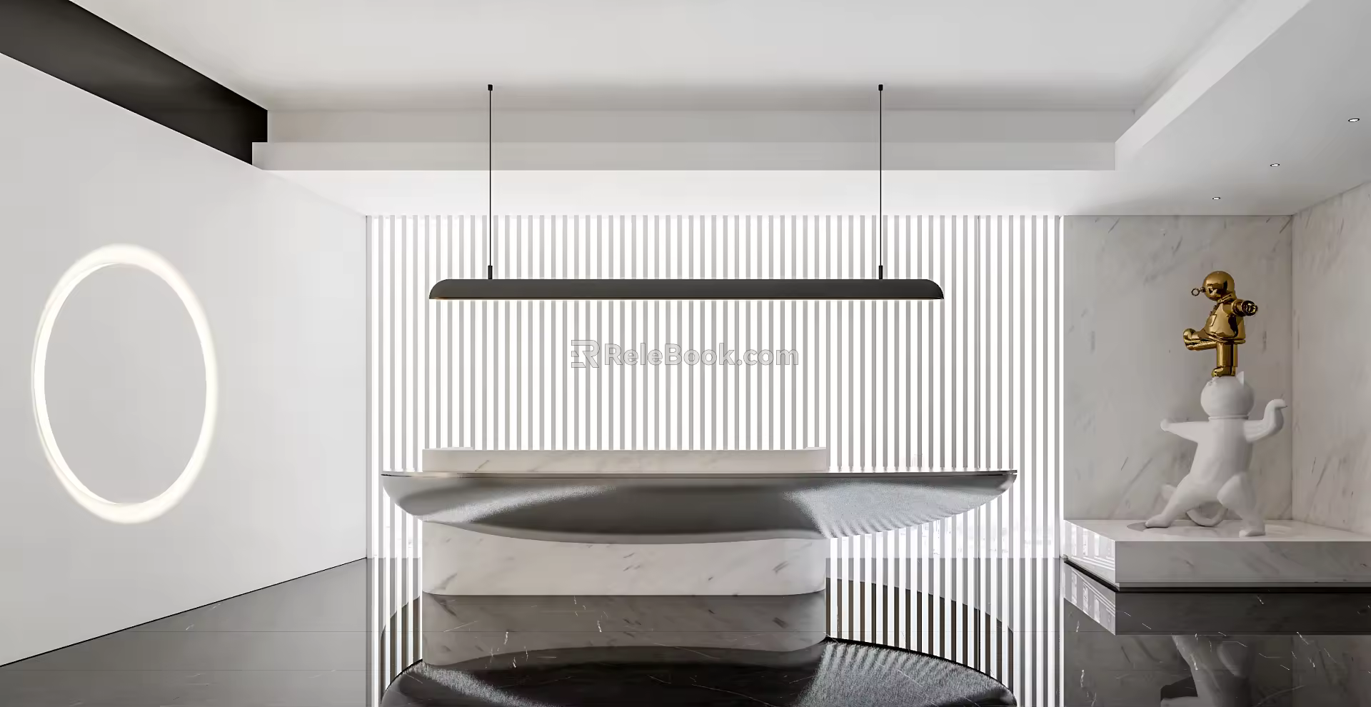 Modern Front Desk Lobby Front Desk 3d model