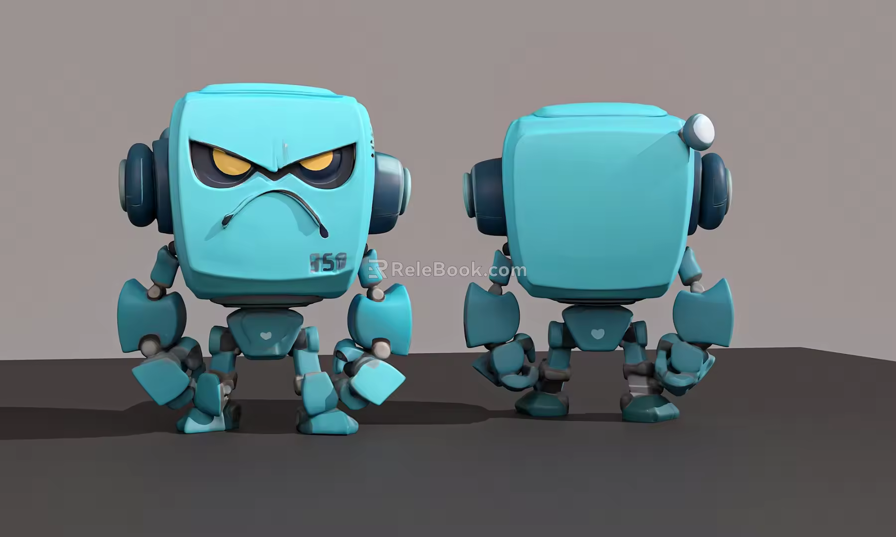 Robot Retro Robot Intelligent Robot Old Robot Small Robot Color Robot 3d model