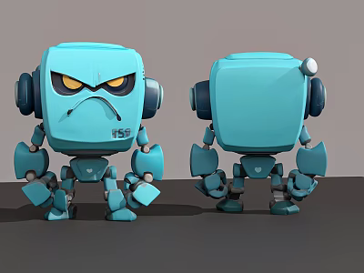Robot Retro Robot Intelligent Robot Old Robot Small Robot Color Robot 3d model