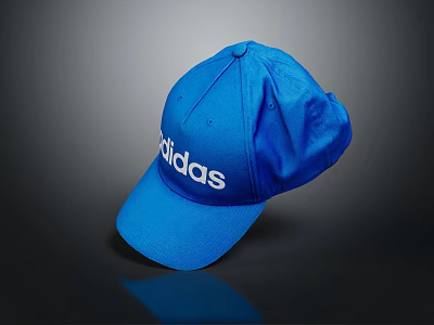 Blue Adidas Baseball Cap Featuring Classic Logo For Daily Casual Wear 3d model