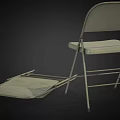 Gulf Logo Folding Chairs In Open And Folded Positions With Metal Frame