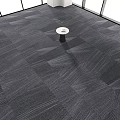 Modern Square Carpet With Gray Geometric Pattern And Textured Design For Interior Space 3d model