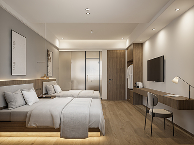 Modern Rooms Hotel 3d model