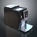 Modern Black Coffee Machine With Digital Control Panel LED Display And Removable Drip Tray