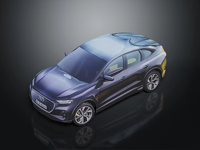 Sleek Purple Audi SUV With Modern Exterior Design And Glossy Finish 3d model
