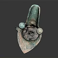 Ancient Chinese Bronze Ritual Vessel With Three Legs And Green Patina