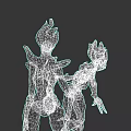 Fantasy Tree Characters And Creatures With Wooden Body Glowing Blue Eyes And Blue Chest