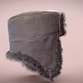 Stylish Warm Winter Fur Hat With Ear Flaps And Thick Soft Material Design 3d model