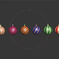 Stylish Modern Table Furniture Decorated With Colorful Striped Ornaments And Shiny Reflections