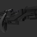 Futuristic Tactical Weapon With Black Design Integrated Scope And Ergonomic Grip