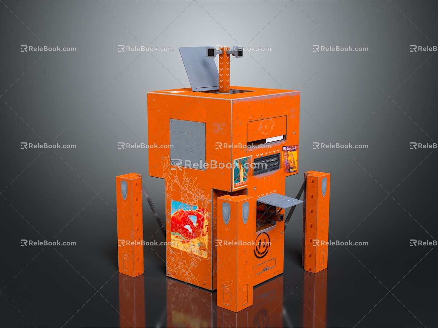 Juice vending machine vending machine beverage making machine beverage machine self-service vending machine PBR 3d model