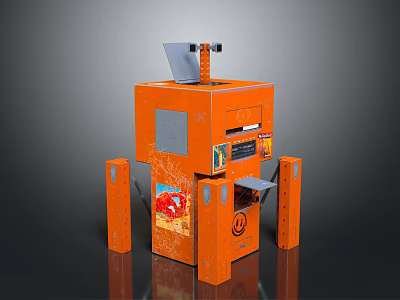 Juice vending machine vending machine beverage making machine beverage machine self-service vending machine PBR 3d model