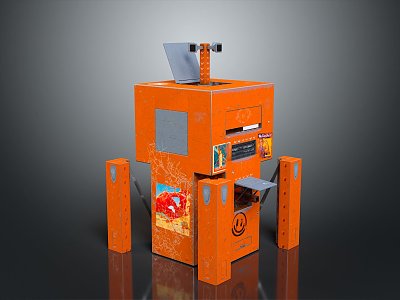 Juice vending machine vending machine beverage making machine beverage machine self-service vending machine PBR 3d model