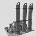 pipeline industrial pipeline industrial tank industrial equipment gas pipeline 3d model