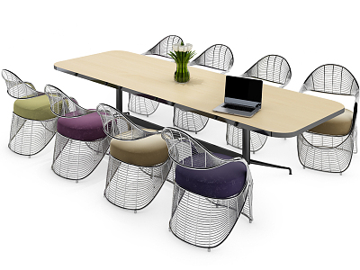 Modern Conference Table and Chair Conference Table and Chair Combination model