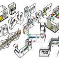 Modular Exhibition Display Shelves with Various Designs for Trade Shows