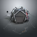 Modern Spherical Camping Tent With Sturdy Metal Frame And Support Poles