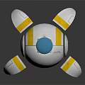 Modern robot drone robot assistant small robot 3d model