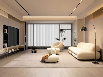 Living Room Sofa Combination Sofa Sofa Sofa Ornaments 3d model