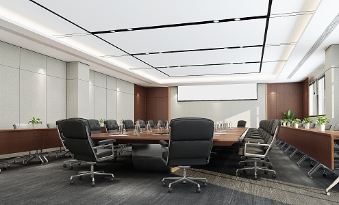 Modern conference room office building number conference room 3d model