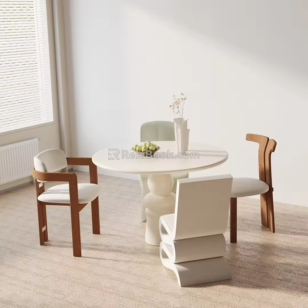 Modern table combination 3d model