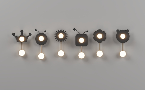 Creative new wall lamp 3d model