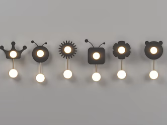 Creative new wall lamp 3d model