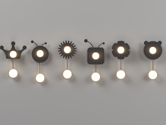 Creative new wall lamp 3d model