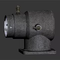 Metal Mechanical Component With Flange Design Bolt Holes And Top Knob