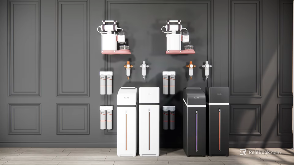 Modern Simple Design Daily Electrical Appliances Wall Mounted And Floor Standing White Pink Black 3d model 