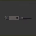 Futuristic Sci Fi Pistol Weapon With Gray Brown Grip Barrel And Body Design
