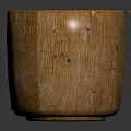 Natural Rustic Wooden Container With Visible Wood Grain Texture And Smooth Surface