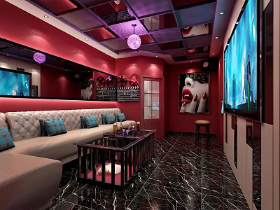 Modern KTV rooms 3d model Modern KTV rooms 3d model