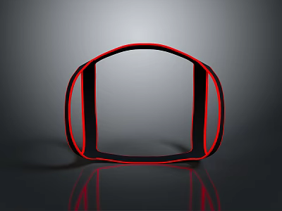 Black And Red Waist Support Belt With Comfortable Design For Daily Use 3d model