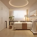 Relaxing Beauty Salon Interior With Comfortable Treatment Bed And Soft Lighting