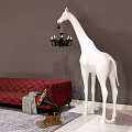 Modern special-shaped floor lamp giraffe floor lamp 3d model